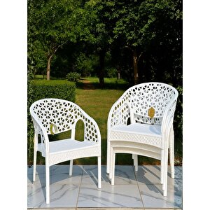 Maria Lotus Yuvarlak Masa Takımı 90x90 Cm Camlı Masa 4 Kişilik Masa Seti