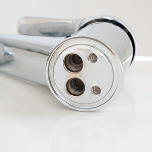 Decordem Banora Liza, Krom Küçük Lavabo Bataryası, Paslanmaz Pirinç Gövde, Su Tasarruflu Perlatörlü Musluk