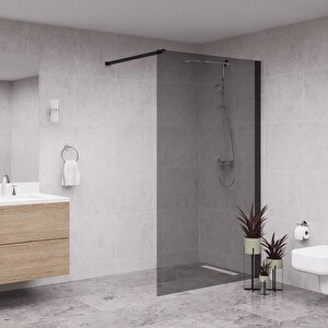 Black  Septo 6mm Füme Cam Seperatör Duşakabin 75 cm