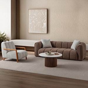 Nline Koltuk Takımı 3+1 Kahverengi Kahveregi