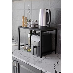 Airfryer Rafı,mutfak Organizeri, Mikrodalga Dolabı , Tezgah Üstü Fırın Çay ,kahve ,baharatlık Standı Antrasit