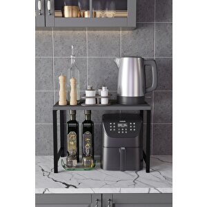 Airfryer Rafı,mutfak Organizeri, Mikrodalga Dolabı , Tezgah Üstü Fırın Çay ,kahve ,baharatlık Standı Antrasit