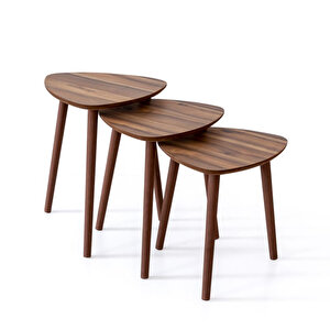 Vera 3'lü Zigon Sehpa Kahverengi Kahverengi