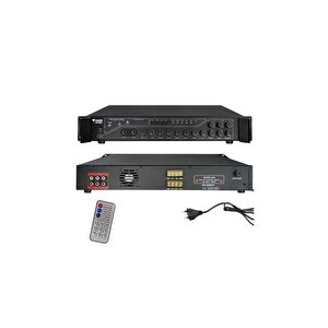 Luxury, 3 Bölgeli 150-300w Mixer Amfi,usb, Bluetooth, Uzaktan Kumanda, Kısa Devre Koruma, Bas, Tiz Kontrol