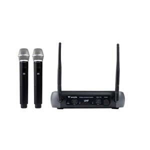 Luxury,2 Kanal Uhf Kablosuz Çift El Mikrofon Seti