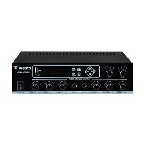 Luxury,bluetooth, Uzaktan Kumanda, Kısa Devre Koruma, Bas, Tiz Kontrol 2 Bölgeli 100w/100v Mixer Amfi