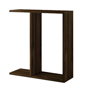 Lotus Modern Yan Sehpa – Kitaplıklı Ve Dekoratif Tasarım, Ceviz