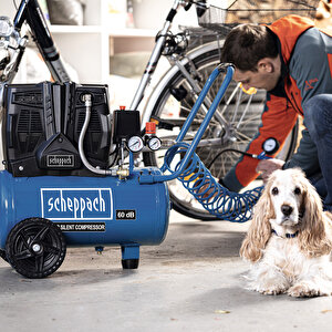 Scheppach Hc25si Sessiz Kompresör 1100 W 8 Bar 24 Lt - 5906140901