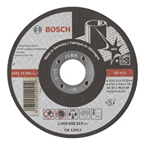 - 115*2,5 Mm Expert Serisi Düz Inox (paslanmaz Çelik) Kesme Diski (taş) 2608600319