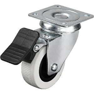 Hts 334 - 50x20 Mm Çift Bilyalı Tablalı Frenli Teker 4 Adet