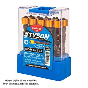 Tyson Mıknatıslı Bits Uç - Çift Yönlü - Pz2 Yıldız - 6.5 Cm. - 1 Adet