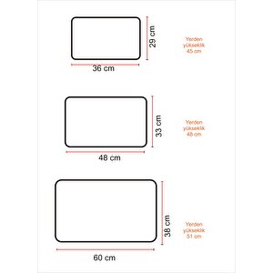 Zigon Sehpa 3 Lü Ceviz