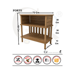 Forte Çok Amaçlı Kahve Dolabı: Minimalist Mdf Ve Ahşap Tasarımıyla Estetik Ve Fonksiyonellik 73cm