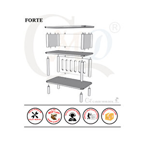 Forte Çok Amaçlı Kahve Dolabı: Minimalist Mdf Ve Ahşap Tasarımıyla Estetik Ve Fonksiyonellik 73cm