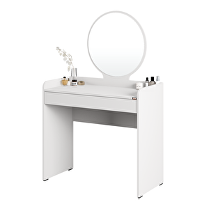 Curve Makyaj Masası - Diamond Beyaz 90x142x47 Cm