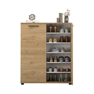 Trendline Çok Amaçlı İki Kapaklı 5 Raflı Dolap Florida Meşe 91x108x35 Cm