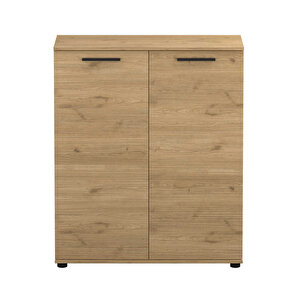 Trendline Çok Amaçlı İki Kapaklı 5 Raflı Dolap Florida Meşe 91x108x35 Cm