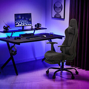 Adore Gaming Prox Ergo Oyuncu Koltuğu - Koyu Gri Kumaş 71x126-136x77,5 Cm