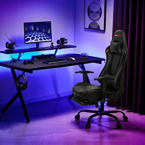 Adore Gaming Prox Ergo Oyuncu Koltuğu - Siyah S.deri 71x126-136x77,5 Cm