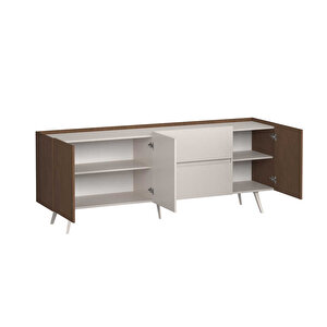 Milano 3 Kapaklı 2 Çekmeceli Konsol Vizon-zebra 210x80x44 Cm