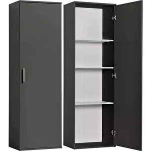 Syra Çok Amaçlı Dolap - Kiler Dolabı - Banyo Dolabı - 60 Cm - Antrasit