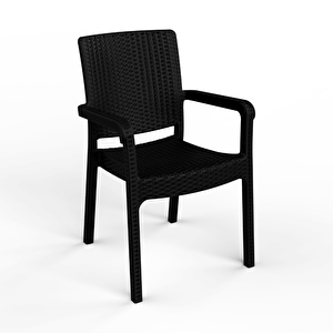 Hilton Plastik Sandalye 2'li Antrasit