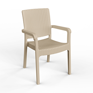 Hilton Plastik Sandalye 2'li Cappuccino