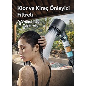 Masaj Başlıklı Su Atasarruflu Kireç Önleyici Özellikli Yüksek Basınç Duş Başlığı(2filtreli)