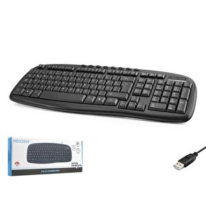 Hdx2609 Türkçe-q Multimedia 1.80mt Usb Kablolu Klavye - Siyah