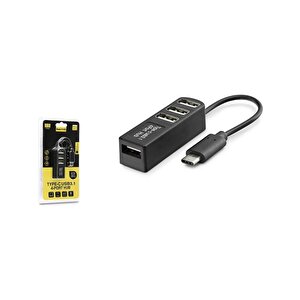 Hdx7015 Type-c 3.1 - 4xusb 3.0 Hub Telefon Uyumlu Type-c Çoklayıcı - Siyah