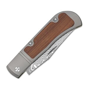 Trestle | Damascus | Titanium & Mkuruti Wood | V3761a2