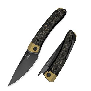 Mini Momo | S90v | Titanium+fat Carbon Camo Gold | Ki3663a3