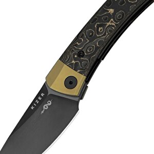 Mini Momo | S90v | Titanium+fat Carbon Camo Gold | Ki3663a3