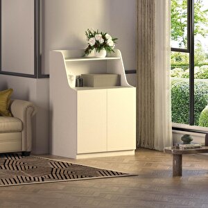 Petlebi Kedi Tuvalet Dolabı – Çok Amaçlı Kedi Mobilyası - Beyaz