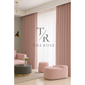 Pudra Blackout, Işık Geçirmez, Karartma Perde, Pilesiz, Lüks, A+ Kalite, Tek Kanat, Güneşlik 320x260 cm