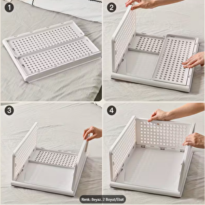 3'lü Çok Amaçlı Katlanabilir Kayar Raf,üst Üste Dizilebilir Dolap Çekmeceleri,raf Ünitesi,organizer