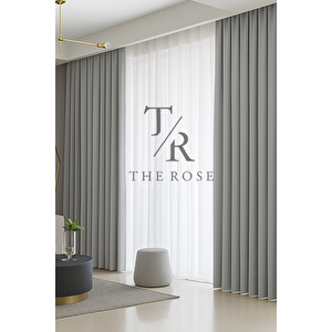 Açık Gri Blackout, Işık Geçirmez, Karartma Perde, Pilesiz, Lüks, A+ Kalite, Tek Kanat, Güneşlik 270x210 cm