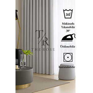 Açık Gri Blackout, Işık Geçirmez, Karartma Perde, Pilesiz, Lüks, A+ Kalite, Tek Kanat, Güneşlik 300x270 cm