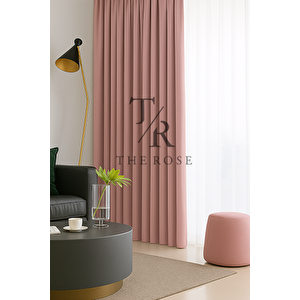 Pudra Blackout, Işık Geçirmez, Karartma Perde, Pilesiz, Lüks, A+ Kalite, Tek Kanat, Güneşlik 300x170 cm