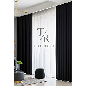 Siyah Blackout, Işık Geçirmez, Karartma Perde, Pilesiz, Lüks, A+ Kalite, Tek Kanat, Güneşlik 150x290 cm