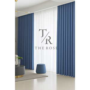 İndigo Mavi Blackout, Işık Geçirmez, Karartma Perde, Pilesiz, Lüks, A+ Kalite, Tek Kanat, Güneşlik 300x200 cm