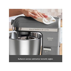 Mastermaid Chef Ultra D2000w Dijital Ekranlı Hamur Yoğurma Makinesi Shadow Gray 7l