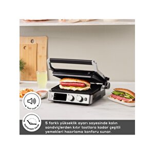Compact Steel Sear And Grill Inox 2008 Izgara Ve Tost Makinesi