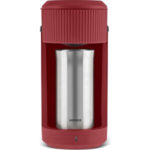 Karaca Mono Personal Filtre Kahve Makinesi Ve Inox Kişisel Termos Hediyeli Red