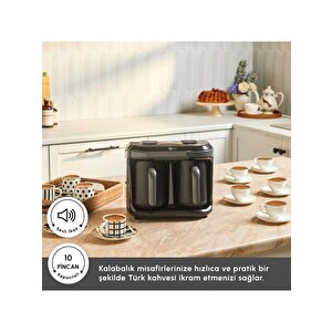 Hatır Hüp Düet Aroma Türk Kahve Makinesi Space Gray 10 Fincan Kapasiteli