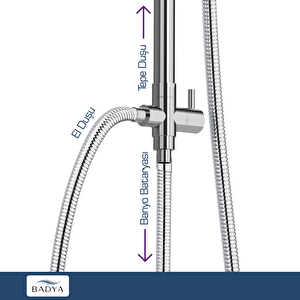 Elvis 200 Tepe Duş Seti d.199.2.2 renk: Krom