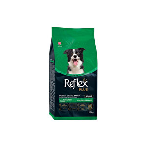 Plus Adult Hypoallergenic Orta Ve Büyük Irk Tavuklu Yetişkin Köpek Maması 12 Kg