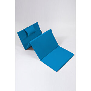 Taşınabilir, Katlanabilir Çanta Şezlong Minderi - Mavi