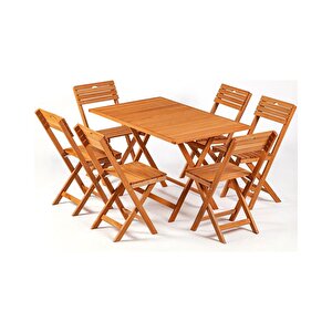 6+1 Minderli Balkon Bahçe Mutfak Bistro Set Katlanır Masa-sandalye - Antrasi̇t