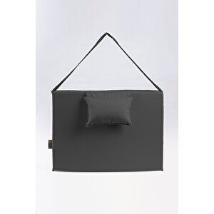 Katlanır Taşınabilir Çanta Şezlong Minderi, Yastıklı - Antrasit